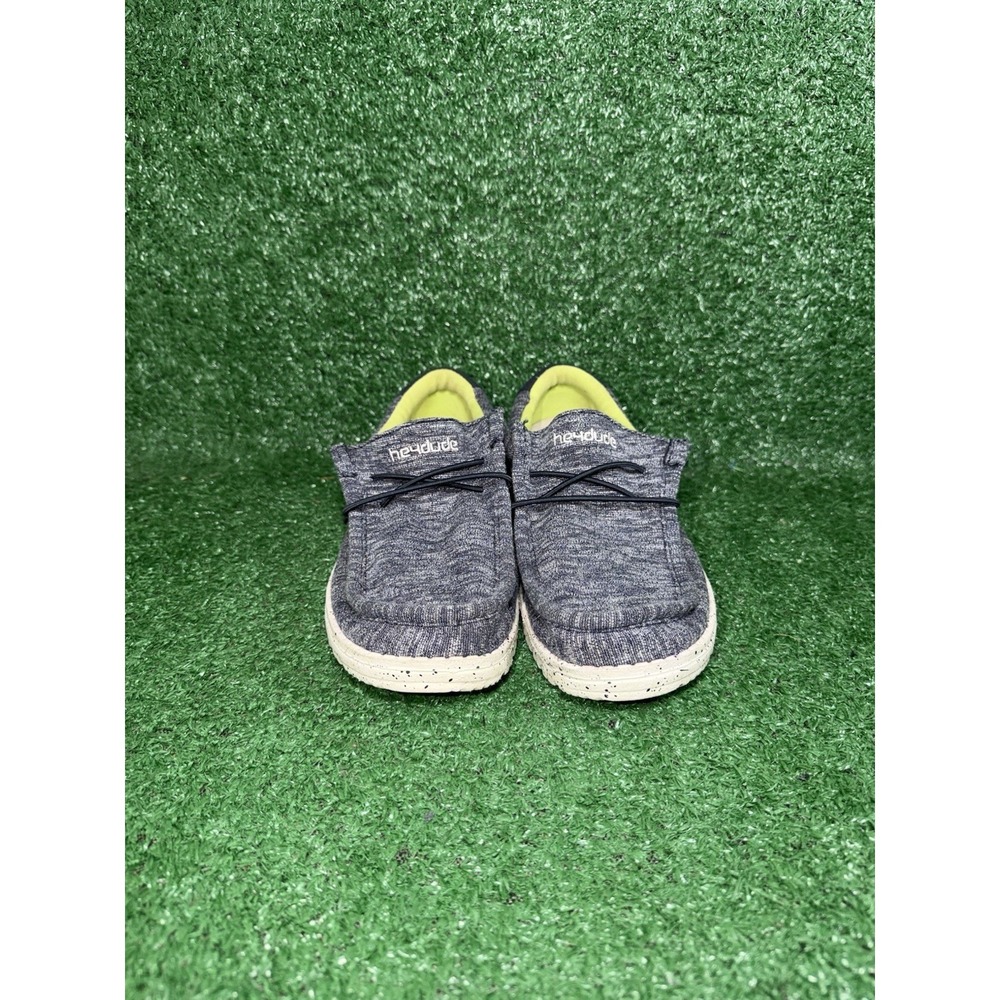 Hey Dude Shoes Boys Size‎ 4 Womens Size 5 Wally Blue Slip On Comfort Sneakers - Picture 6 of 9